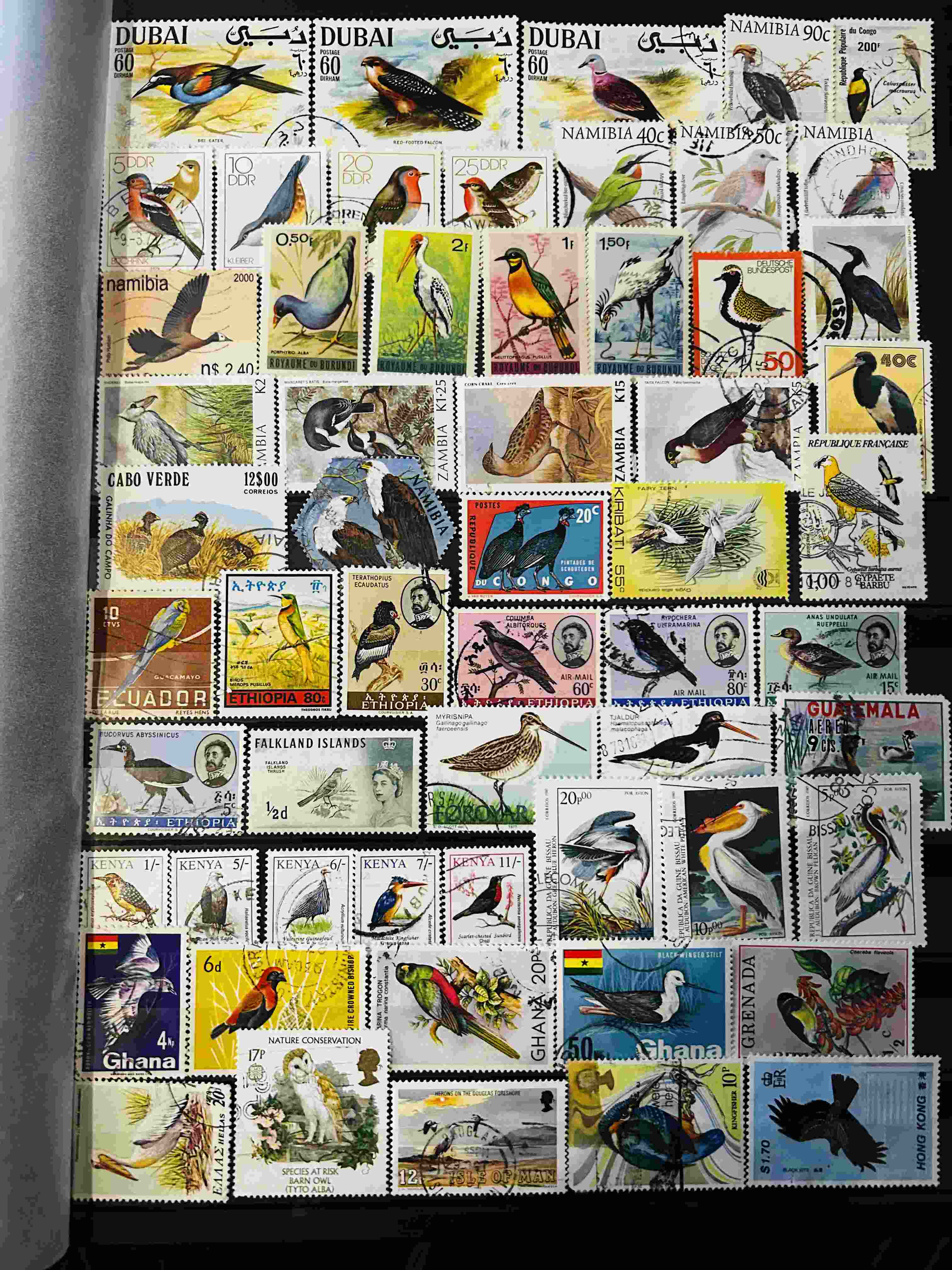 Mixed stamps from from the world on theme - Birds.(lot1