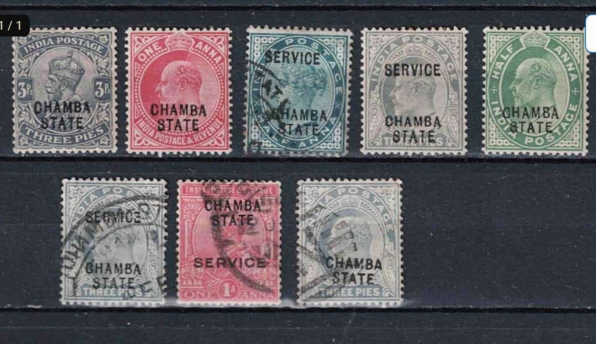 Chamba State stamps