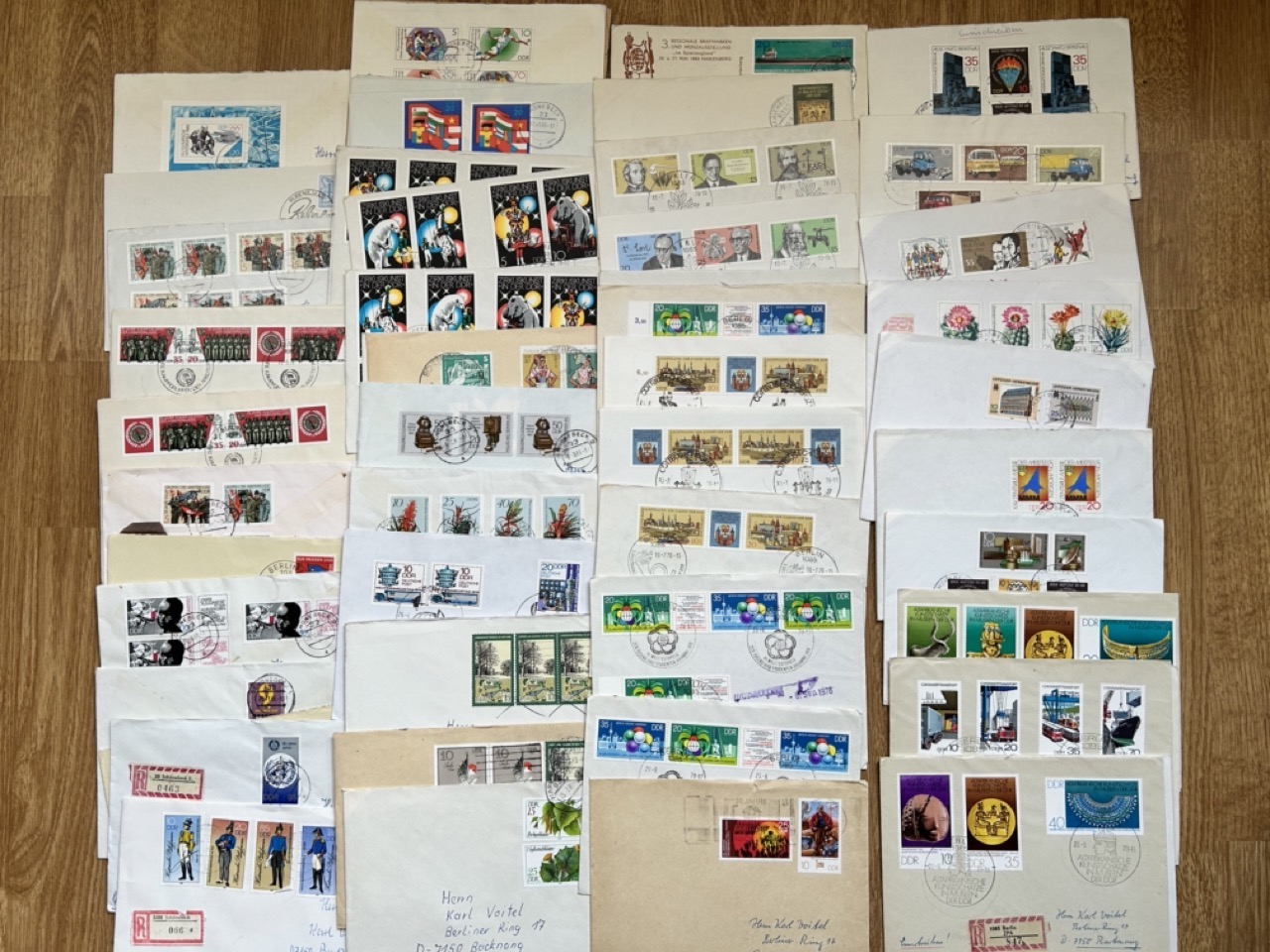 Collection over 135 registered travelled covers from DDR Germany