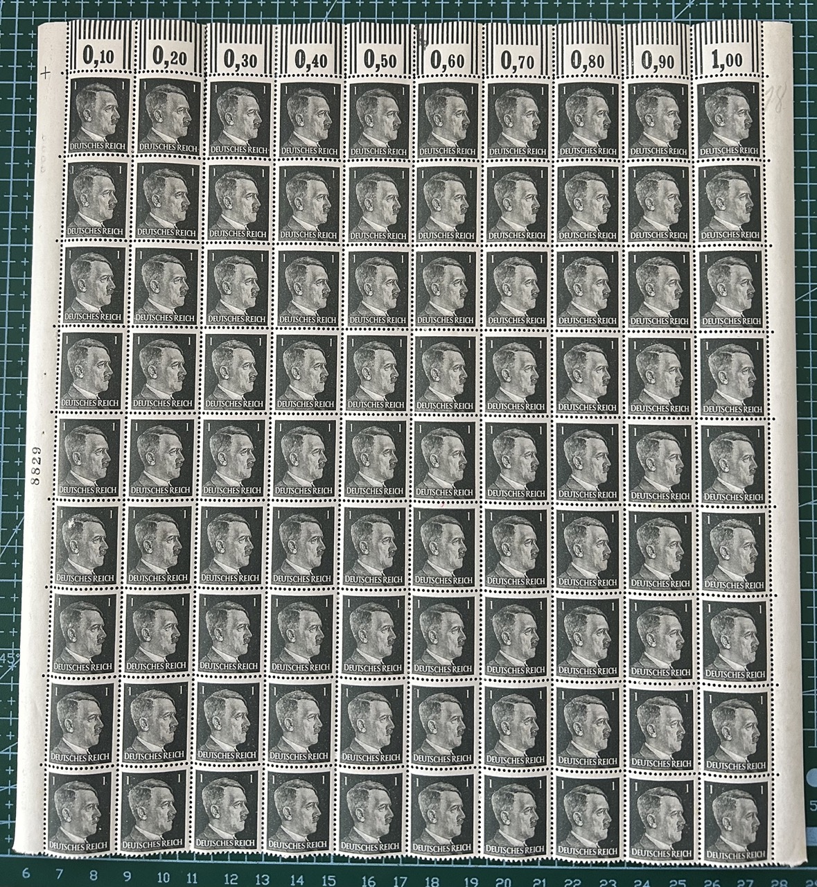 1 Reichspfennig stamp from the definitive series of Nazi Germany