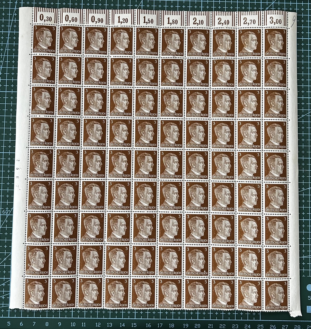 3 Reichspfennig stamp from the definitive series of Nazi Germany