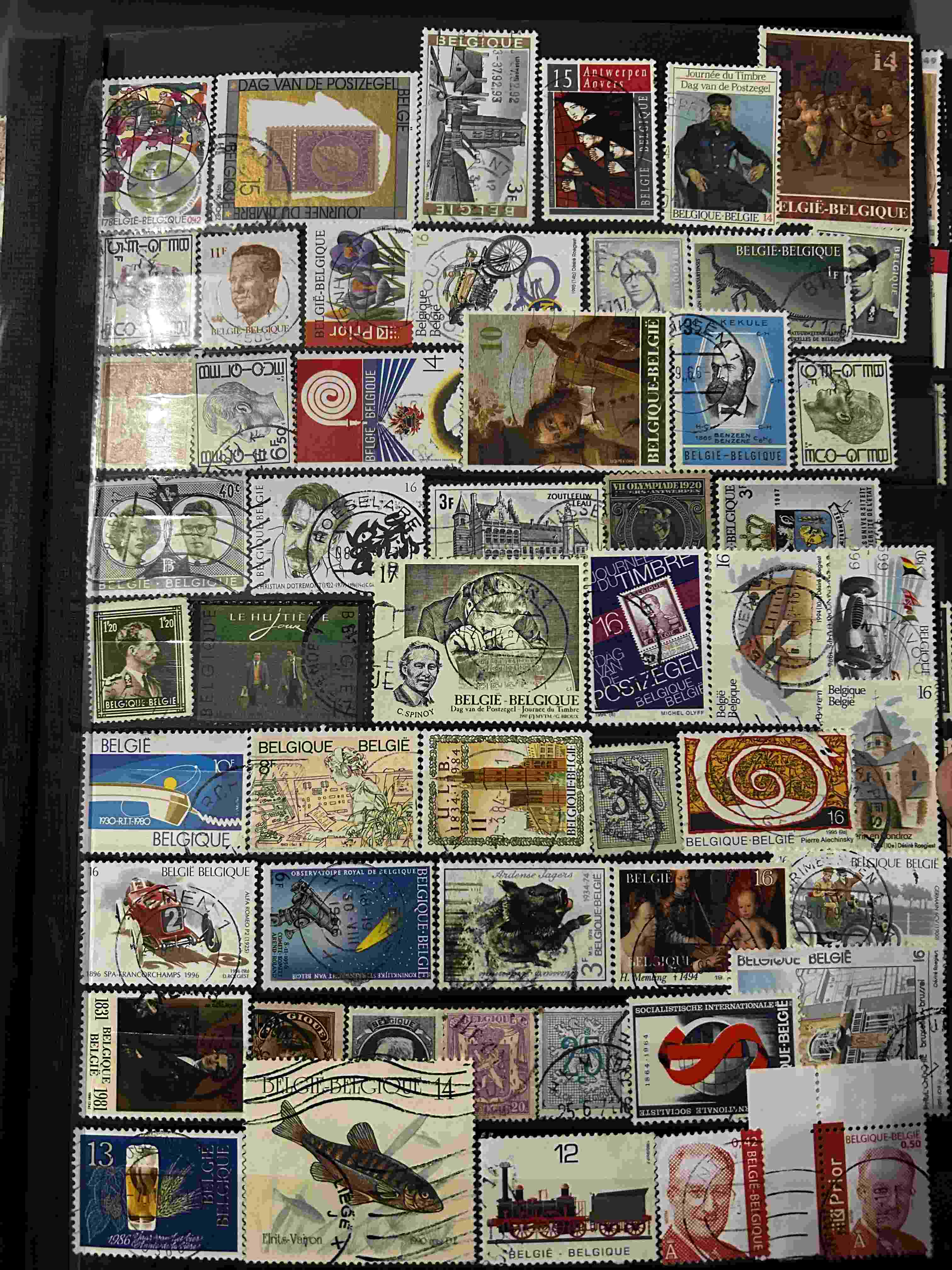 Used stamps of Belgium