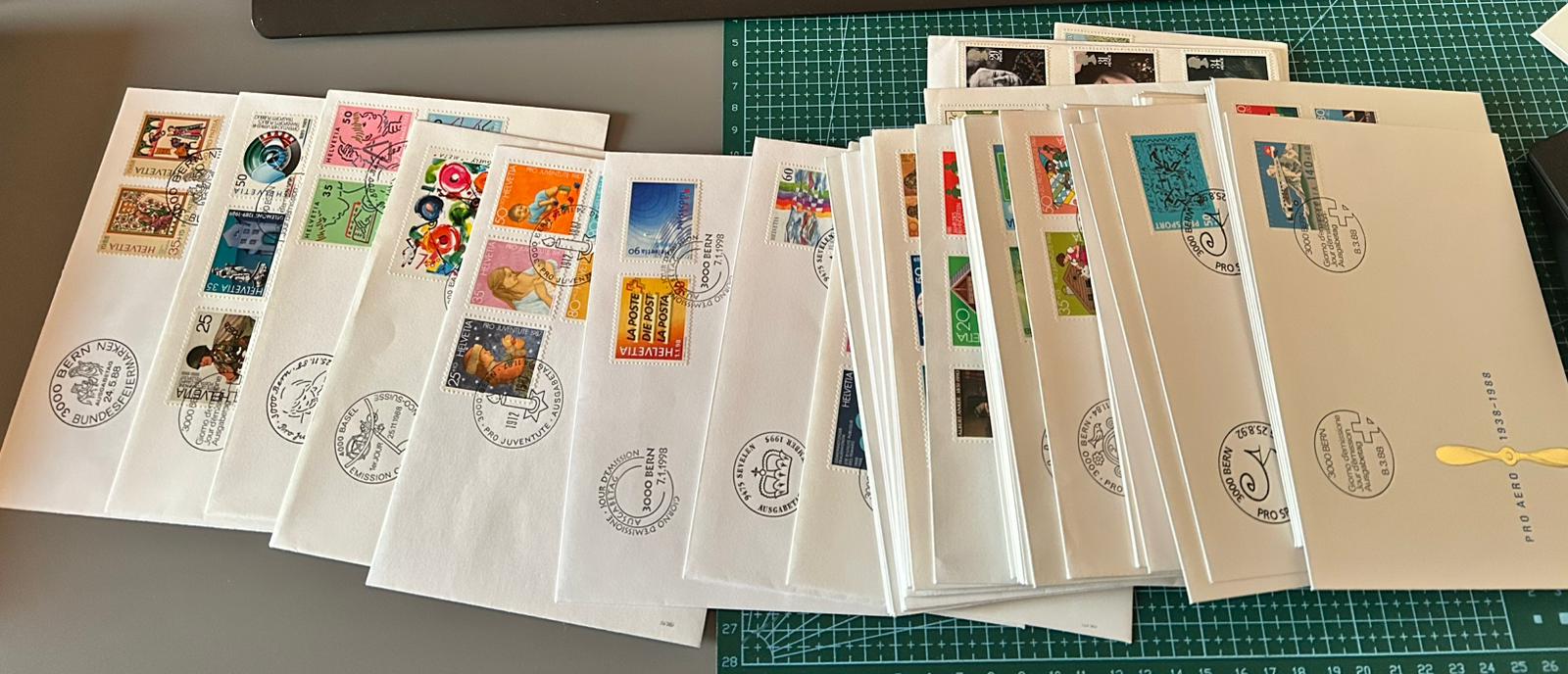 60 FDC's from Switzerland