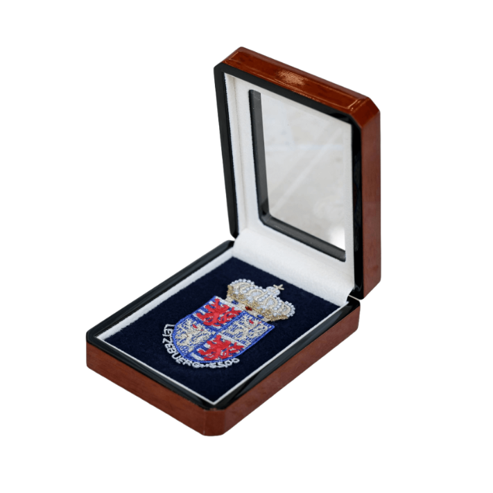 Luxembourg Deluxe embroidered stamp - coat of arms of Grand Duke Henri