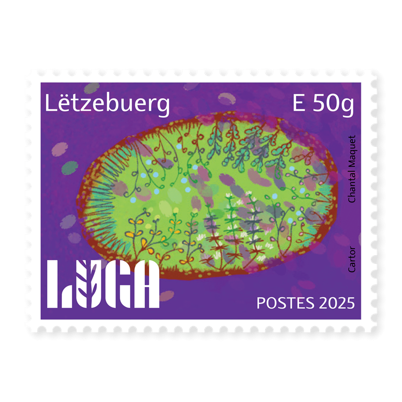 LUGA Luxembourg Urban Garden 2025 single stamp [E50g] by Chantal Maquet