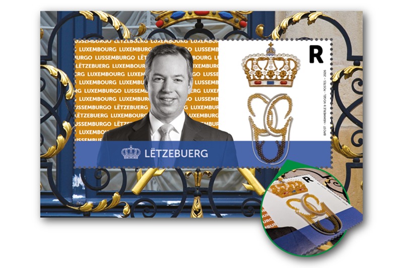 3D block of HRH Grand Duke Guillaume — shadow render, layered monogram