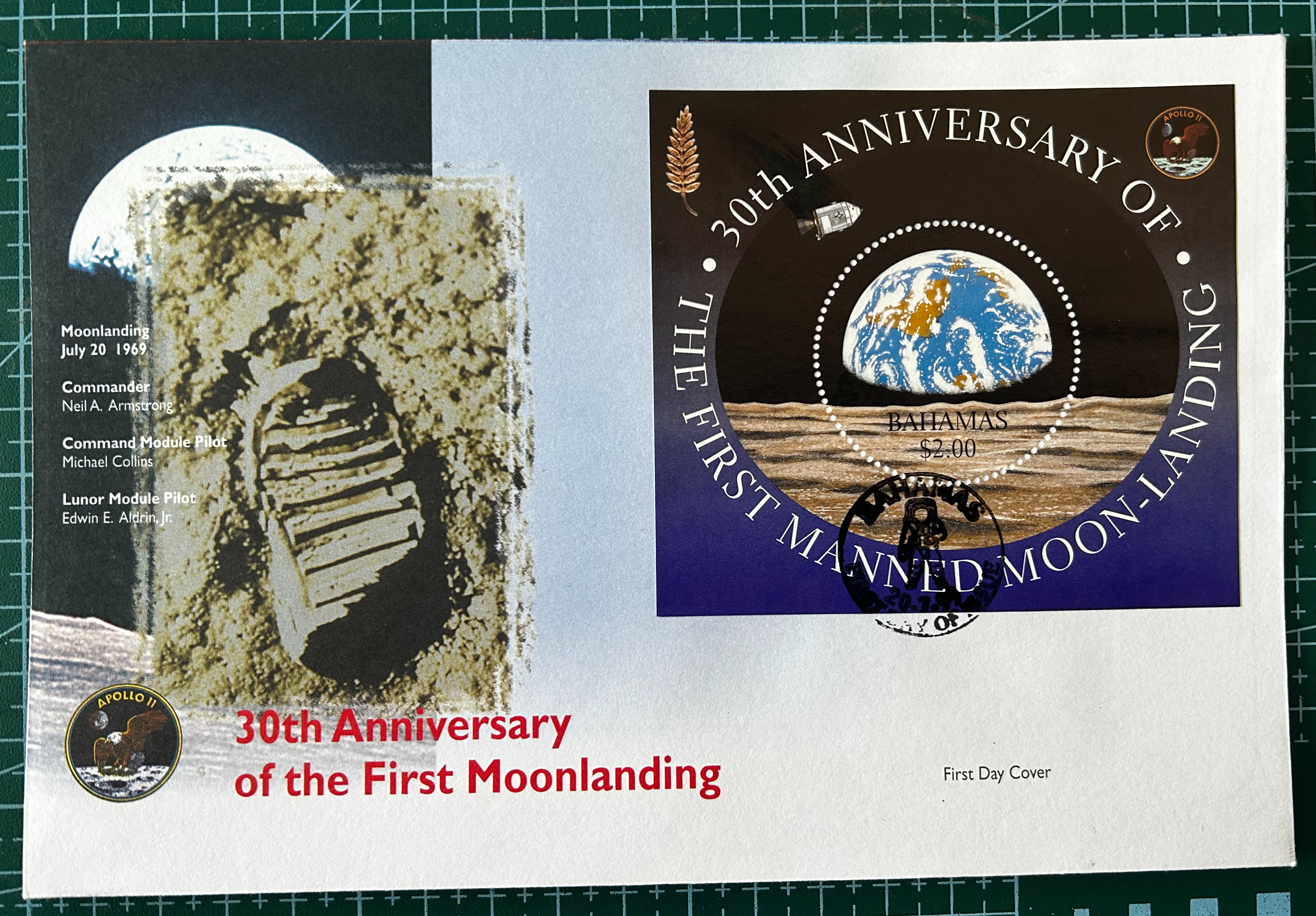 Bahamas $2.00 Circular Souvenir Sheet – Earth from Space