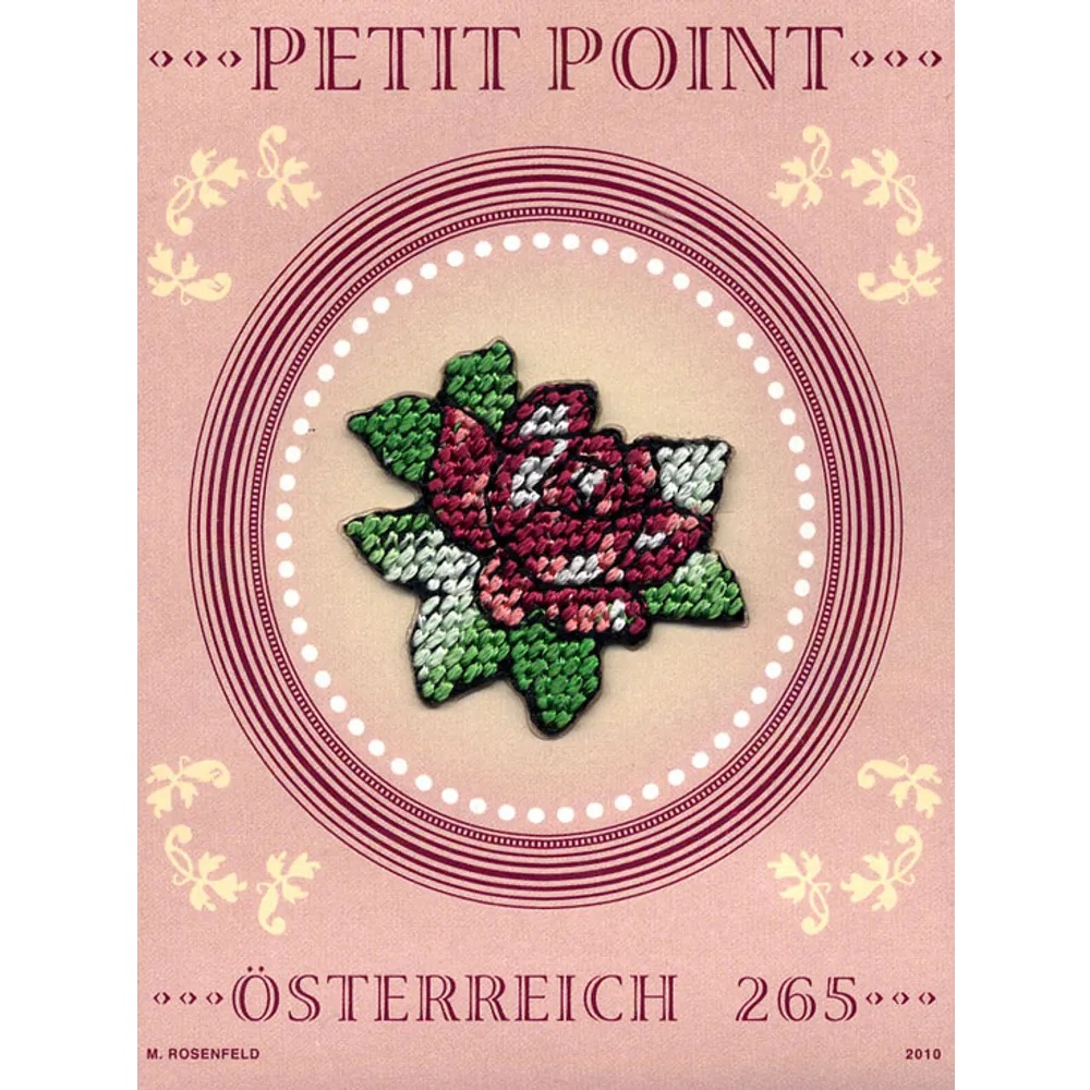 Austria Post Petit Point embroidered Rose stamp — miniature sheet (17 September 2010)