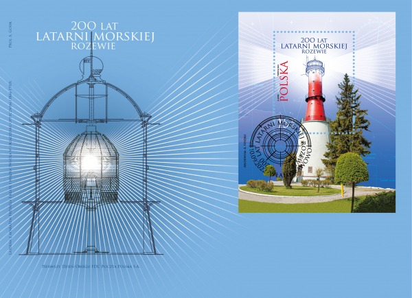 First Day Cover of the 200 years of the Rozewie lighthouse issue