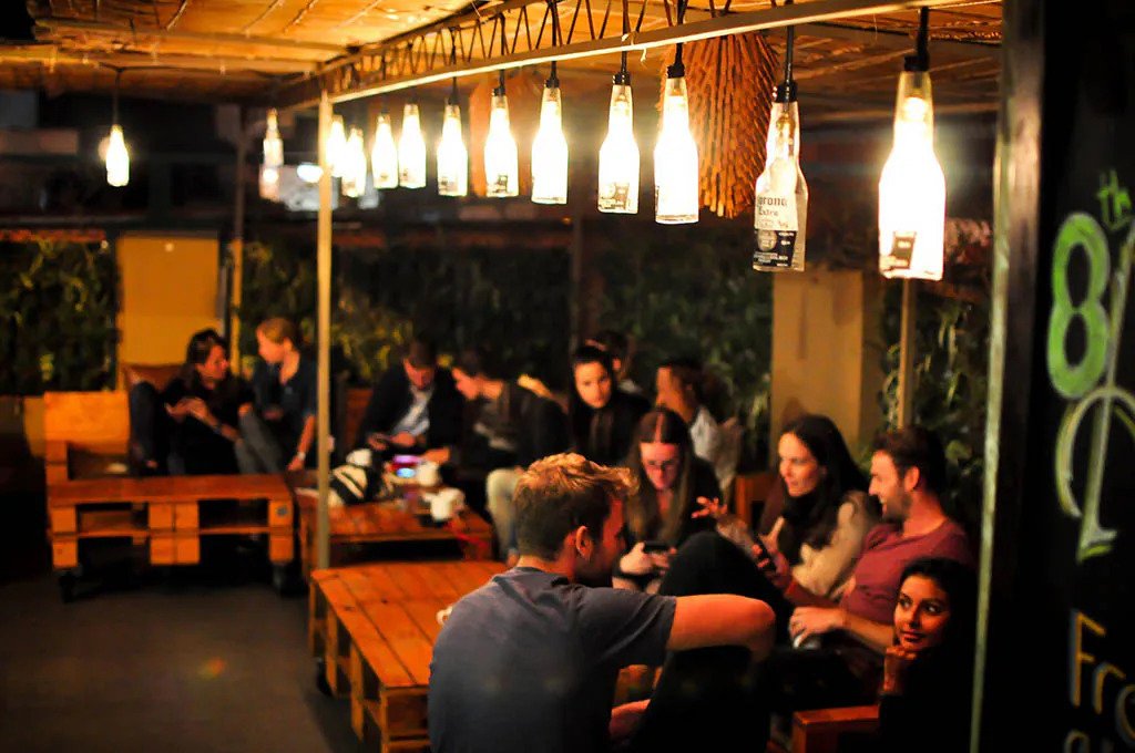 Pariwana Hostel Rooftop Night