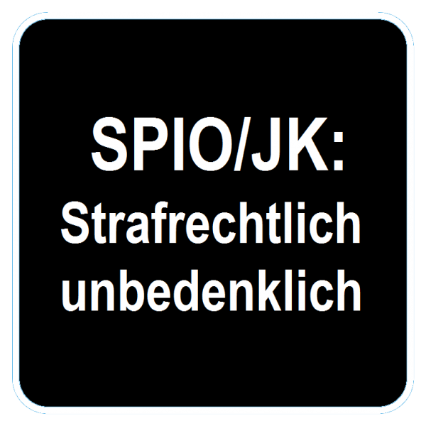 SPIO/JK strafrechtlich unbedenklich