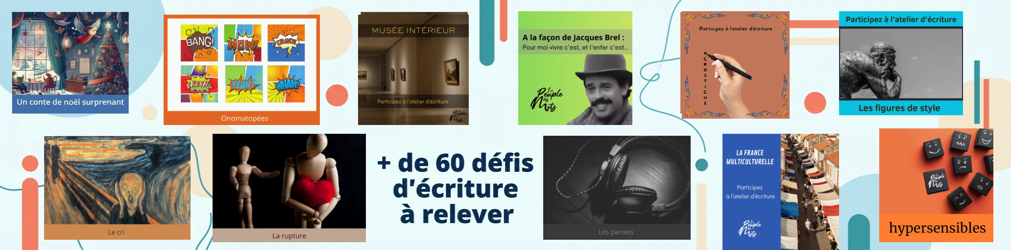 Participez aux ateliers d’écriture