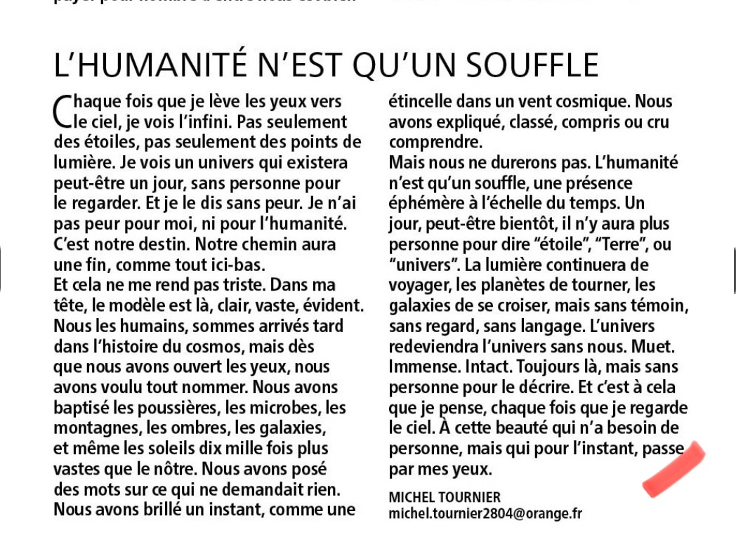 Quand plus personne ne regardera.