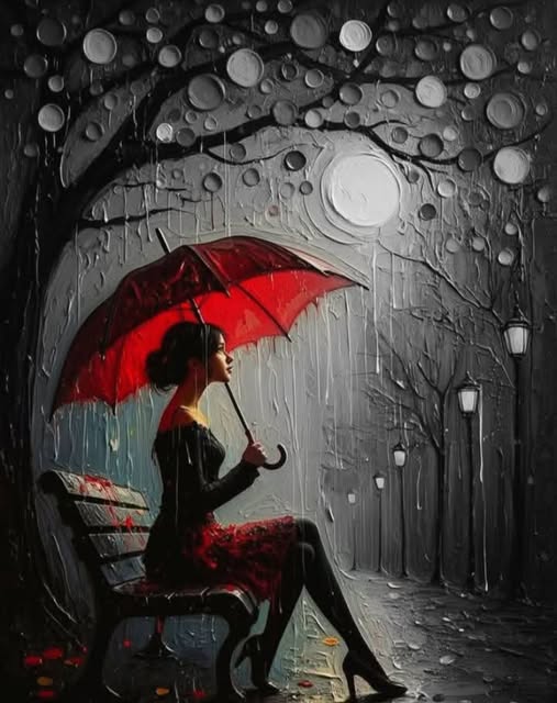 Le parapluie rouge
