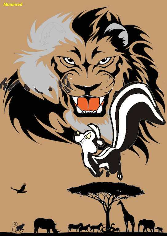 Le Lion et la Mouffette (fable)