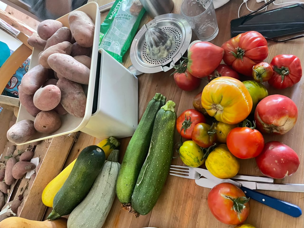 La pesée des tomates
