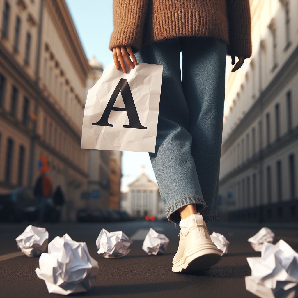 LA FEMME AU PAPIER FROISSÉ