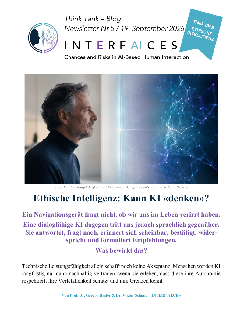 Titelseite Newsletter 5: Ethische Intelligenz