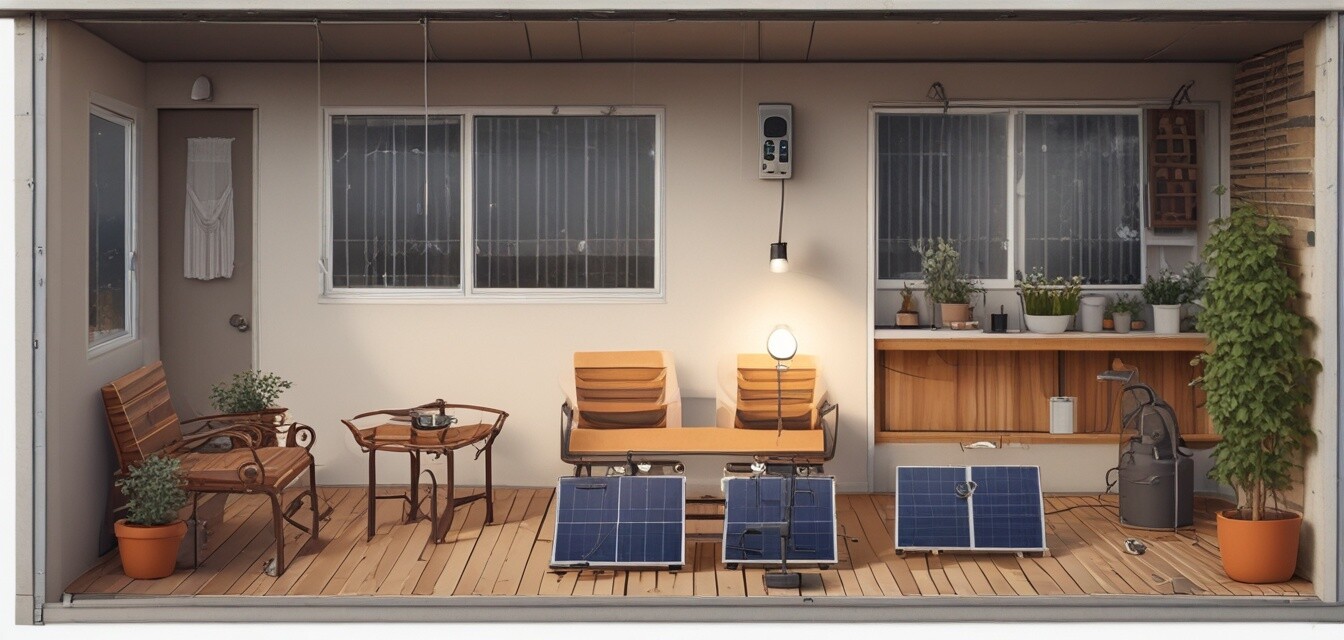 Diagram of DIY balcony solar power system