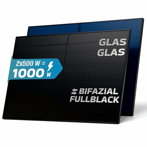 Zweifach-Glas-Bifazial-Solarmodule in Schwarz