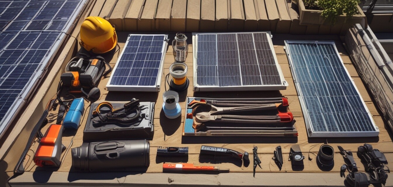 Werkzeuge für Balkonkraftwerk
