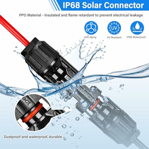 IP68 Solarstecker, wasserdicht und langlebig