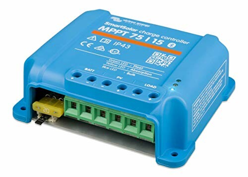 Blauer Solarladeregler MPPT 75/15 von Victron Energy.