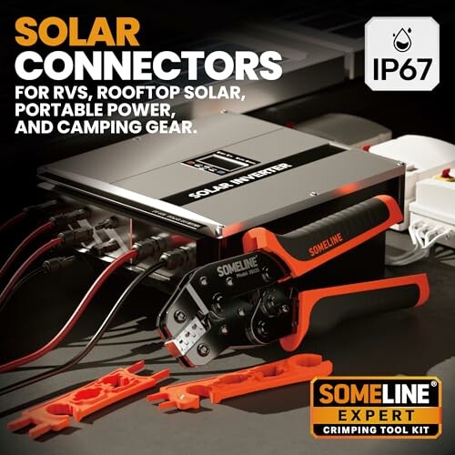 Solaranschlüsse und Crimpwerkzeug für Solaranlagen