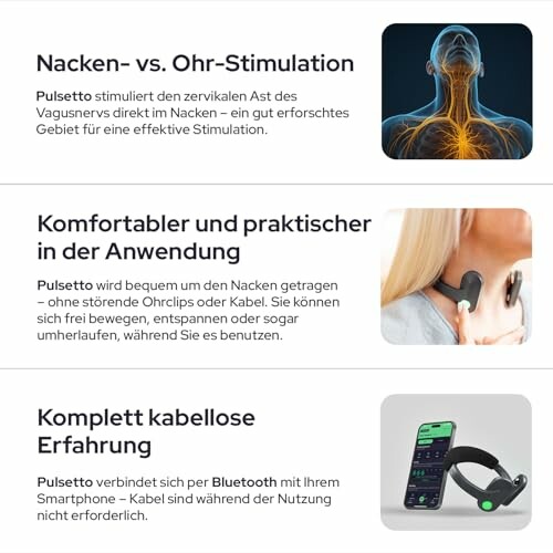 Pulsetto Gerät zur Nacken- und Ohr-Stimulation, kabellos