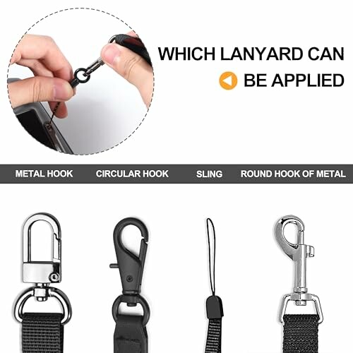 Verschiedene Arten von Lanyard-Haken