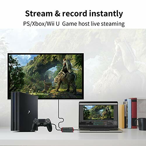 Spielkonsole und Laptop für Live-Streaming eingerichtet