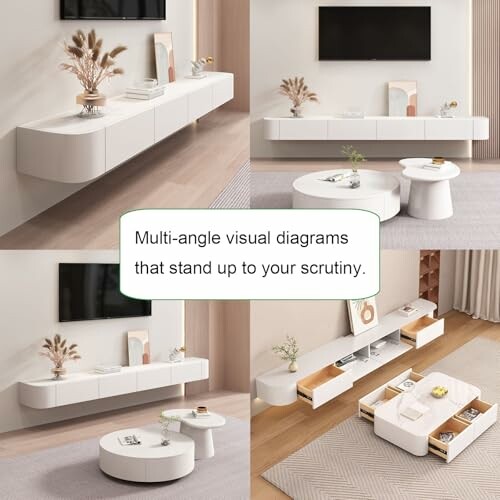 Moderne Wohnzimmermöbel mit TV-Schrank und Couchtischen