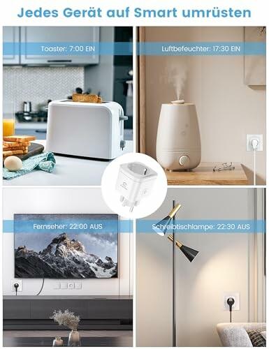 Smart-Home-Geräte mit automatischen Zeitplänen.