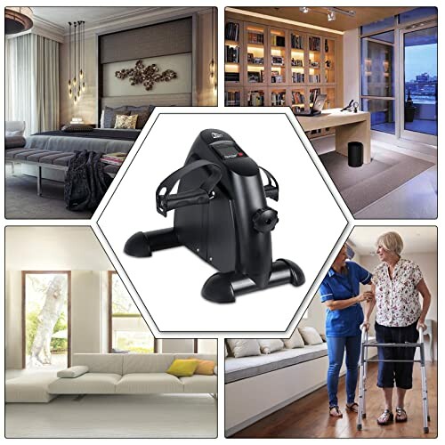 Kompakter Heimtrainer in verschiedenen Wohnbereichen