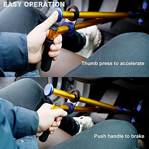 Daumensteuerung für behindertes Fahren