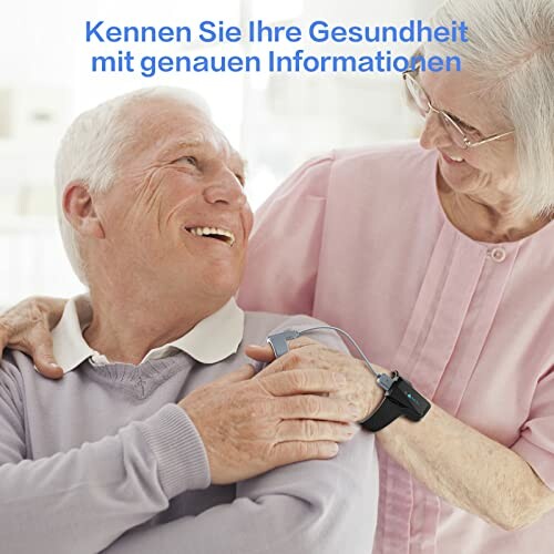 Älteres Paar mit Gesundheitsüberwachungsgerät