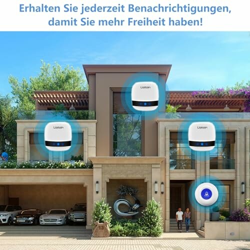 Smart-Home-Sicherheitssystem mit Benachrichtigungen.