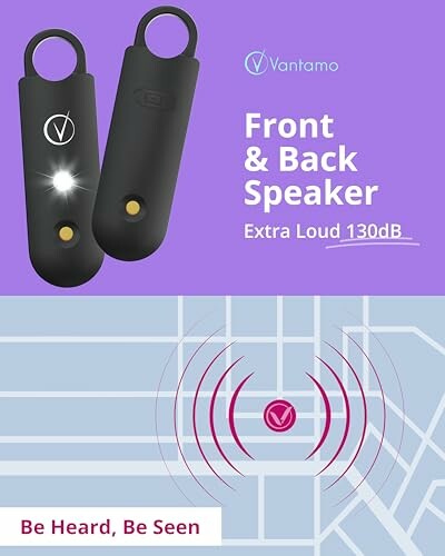 Vantamo Front- und Rücklautsprecher, extra laut 130dB