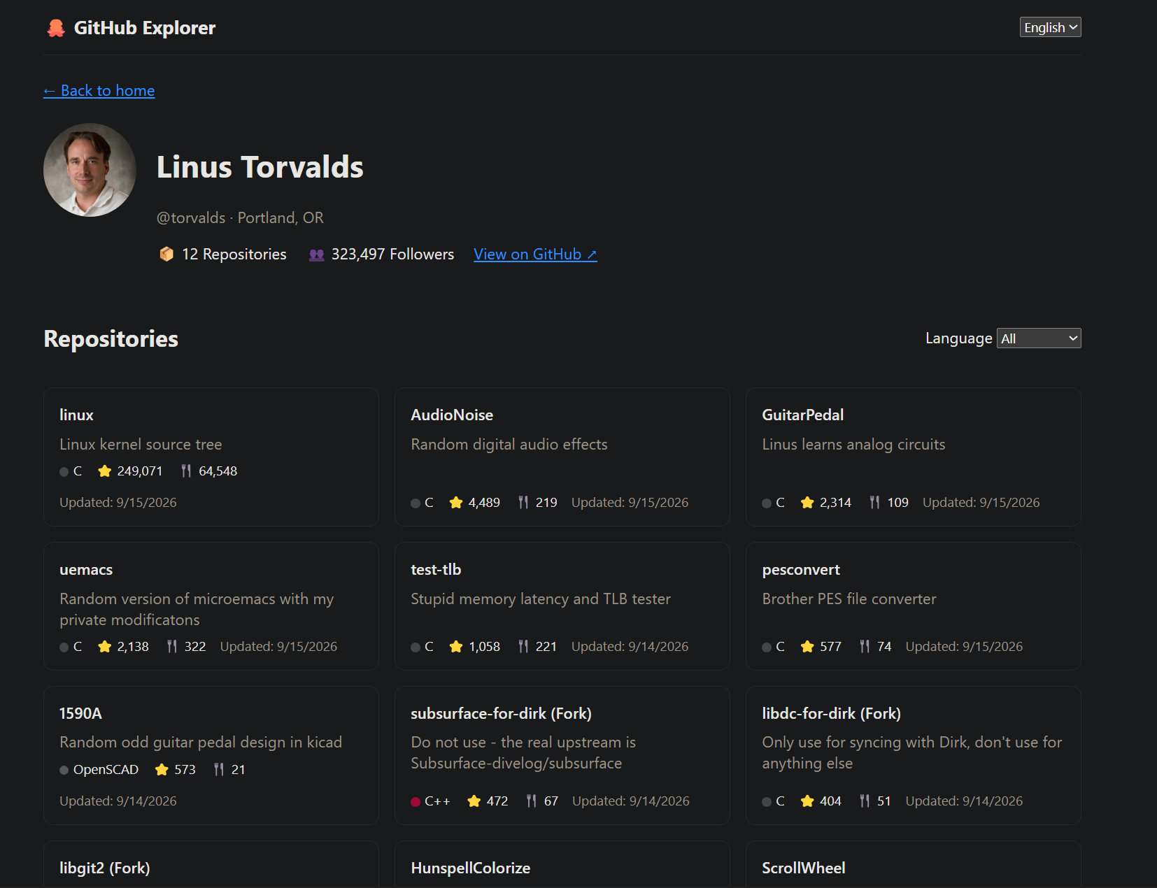 GitHub Explorer