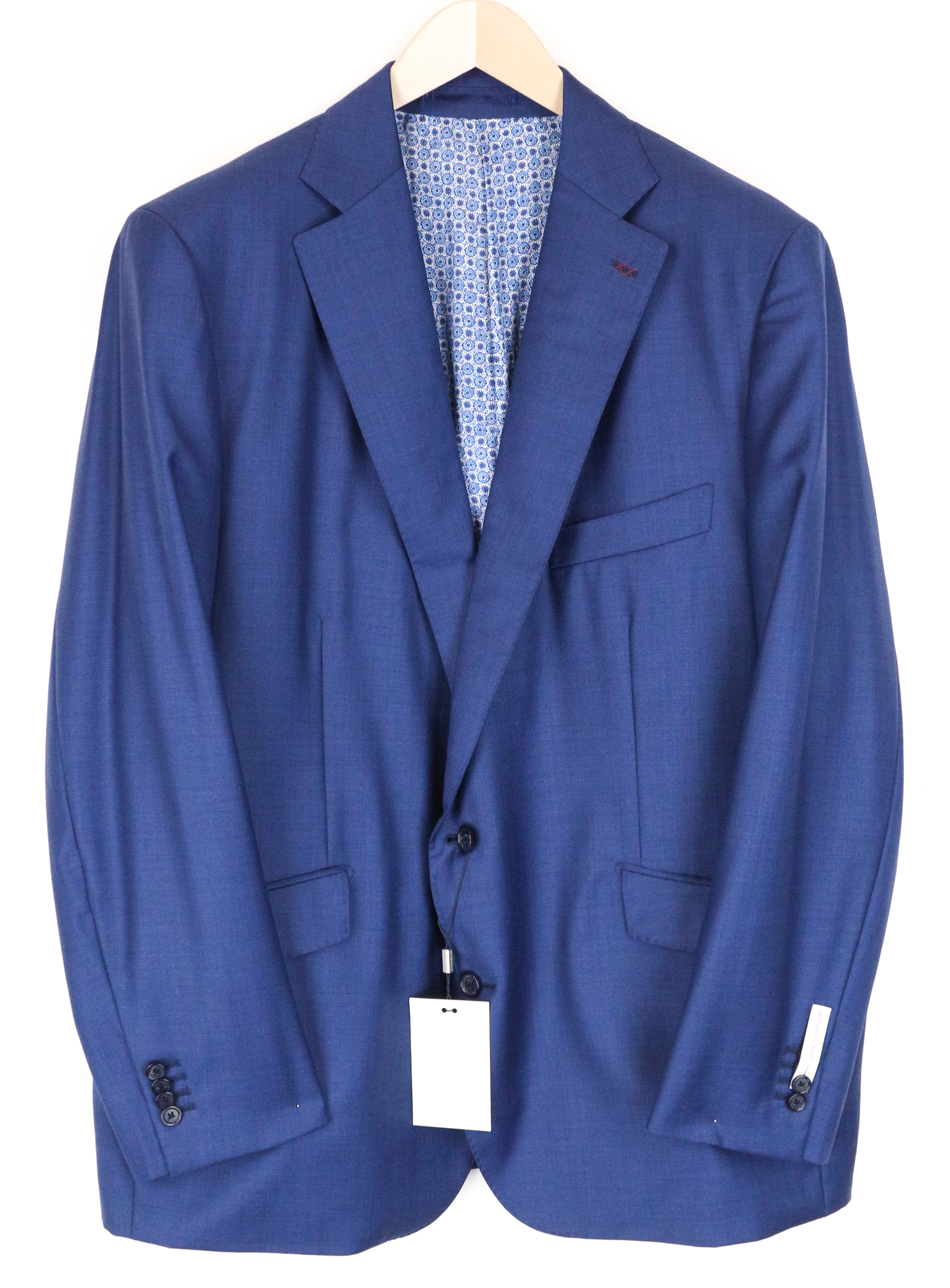 Suitsupply Lazio UK52S Homme Blazer Bleu Doublure Laine Habillé