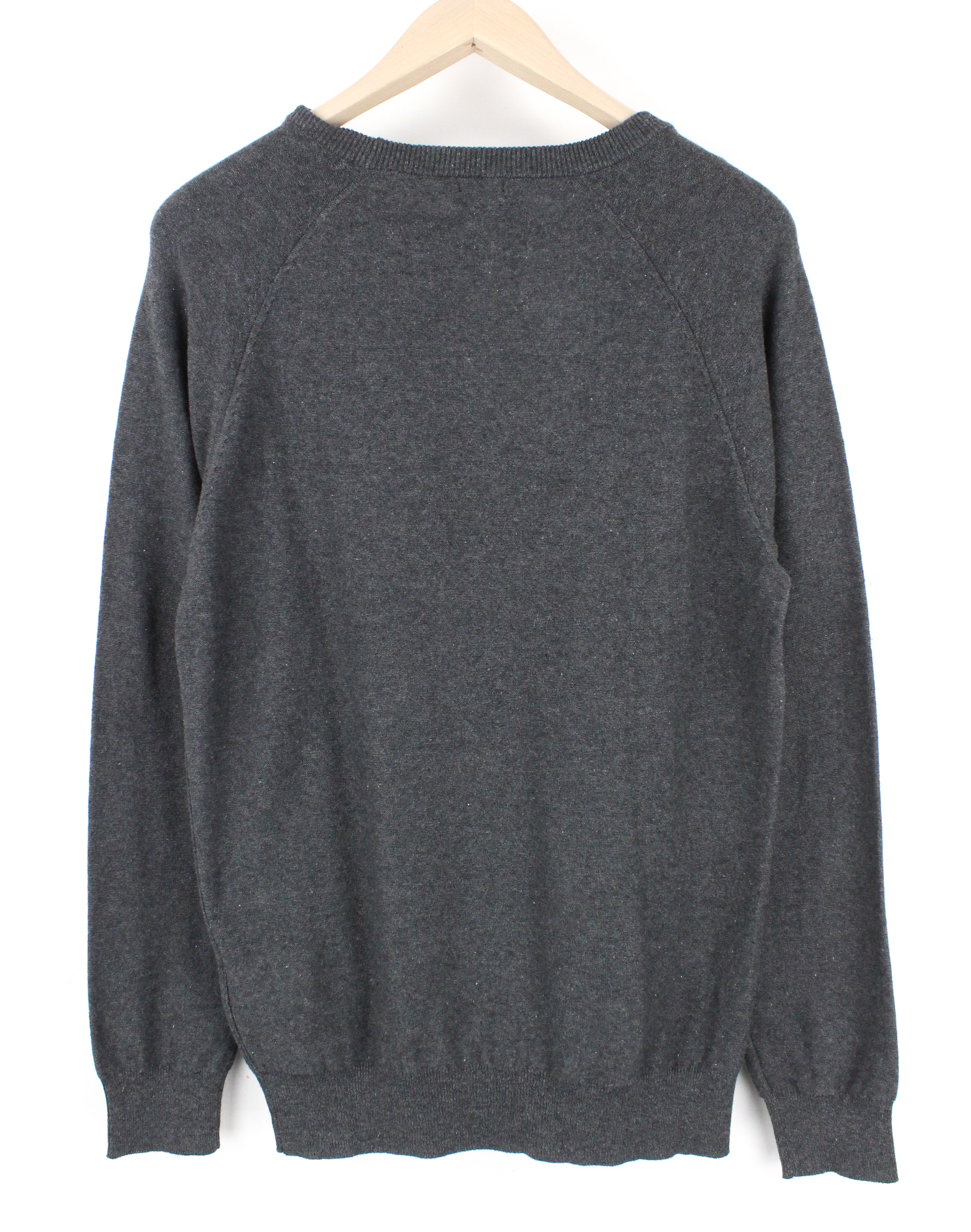 LEE Damen M dunkelgrau Baumwolle Pullover Melange Rundhals eng gestrickt - Bild 2 von 8