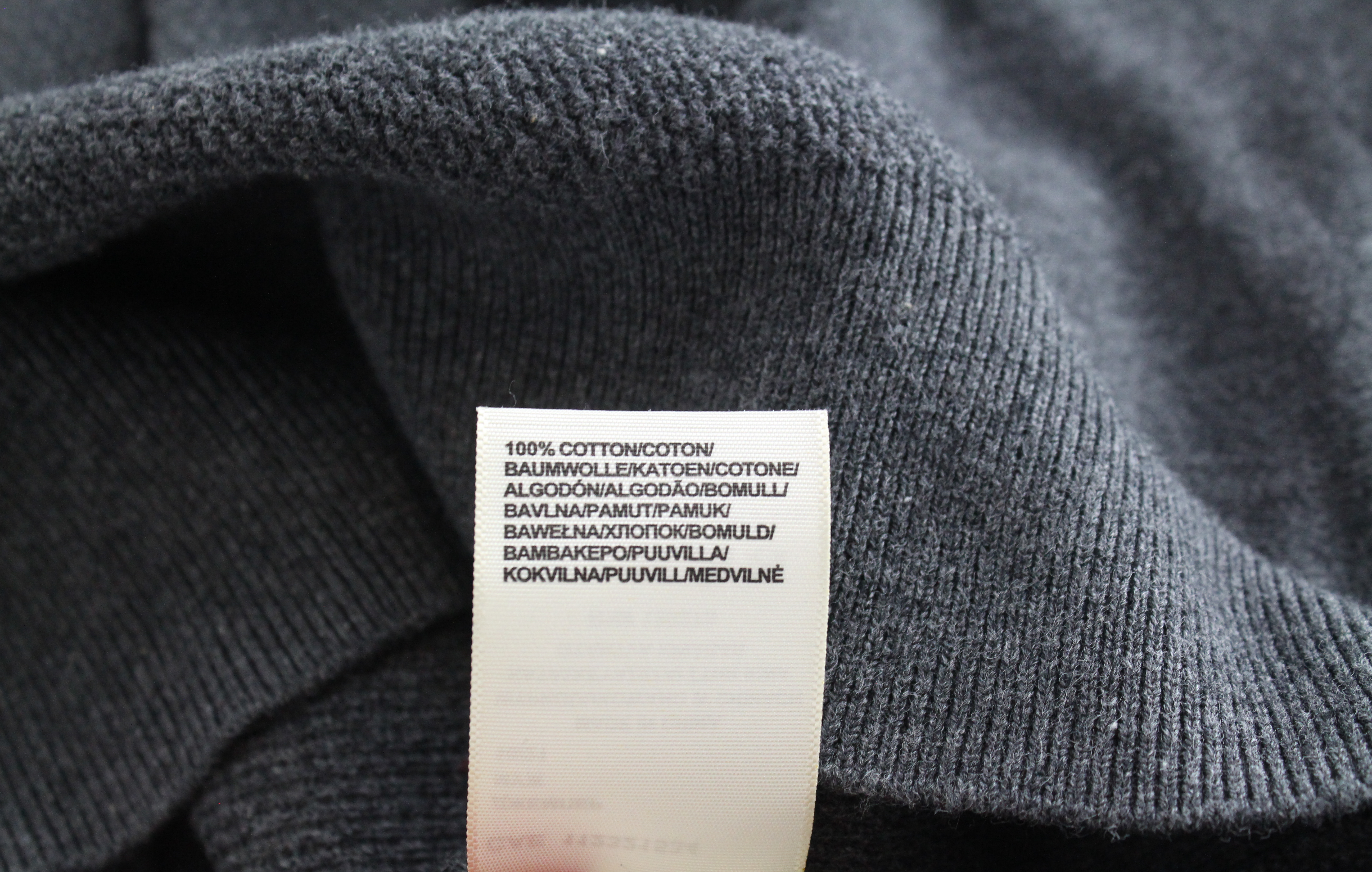 LEE Damen M dunkelgrau Baumwolle Pullover Melange Rundhals eng gestrickt - Bild 7 von 8