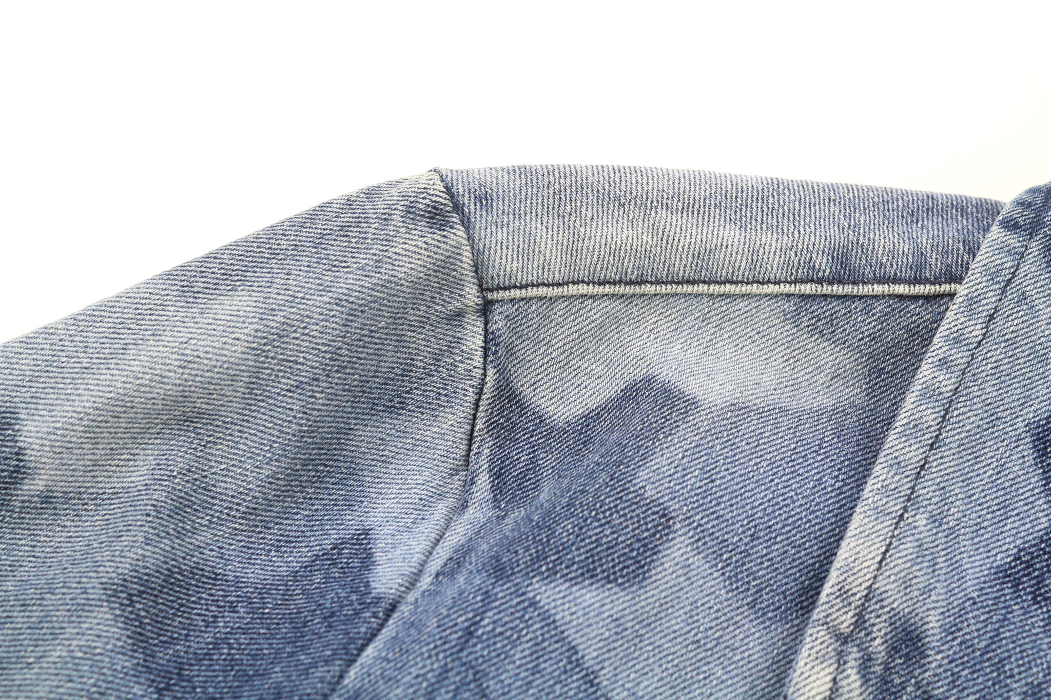 NUDIE JEANS Gudrun Camo Denim Damen Jacke S blau Baumwollwaschung Bomber gemustert - Bild 10 von 12