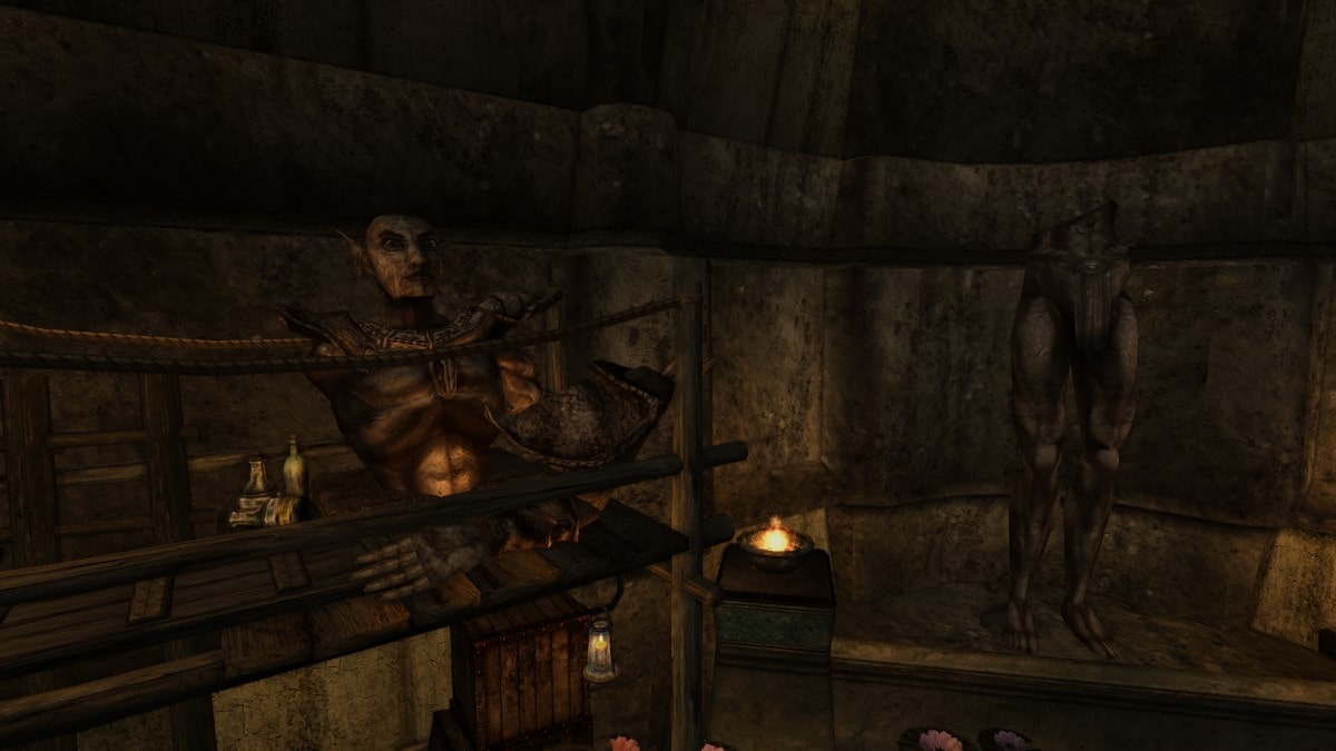 The interior of the Puzzle Canal beneath the Palace of Vivec