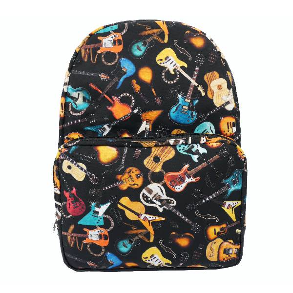Zaino ''Be Classic'' : Guitars & Me (Blu) misure 34x10x40 cm H