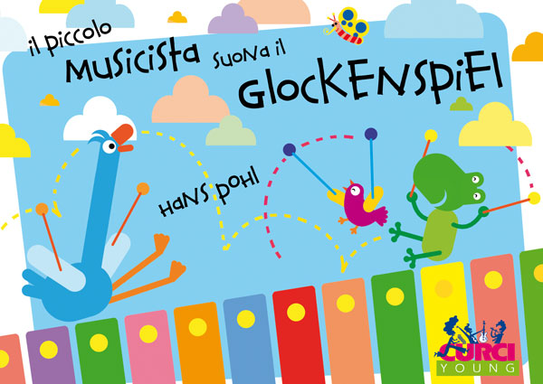 Il piccolo musicista suona il glockenspiel
