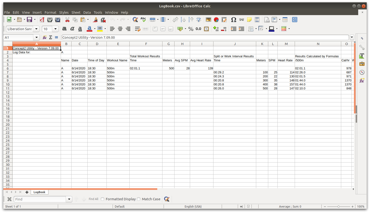 The saved data is just a simple CSV file with lap and total data.