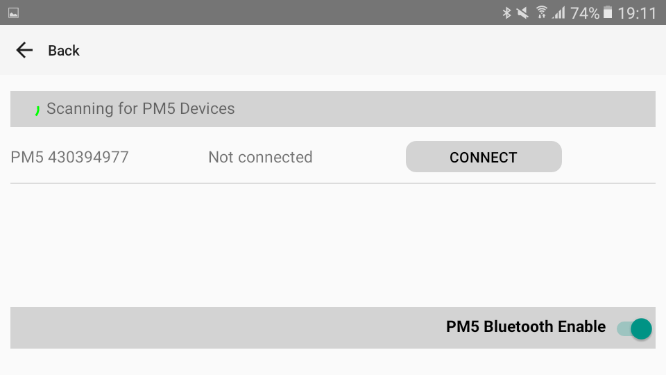 Setting up the connection with PM5
