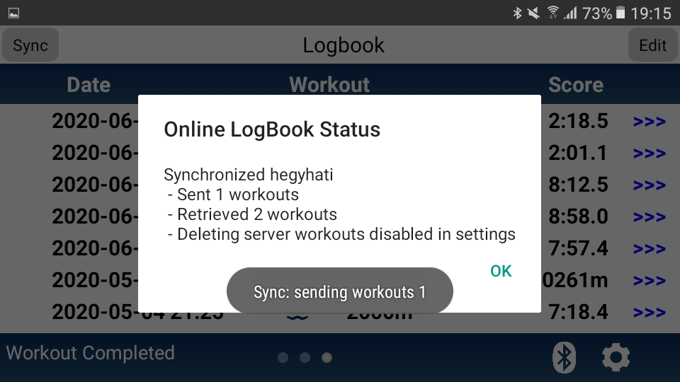 Syncing to logbook