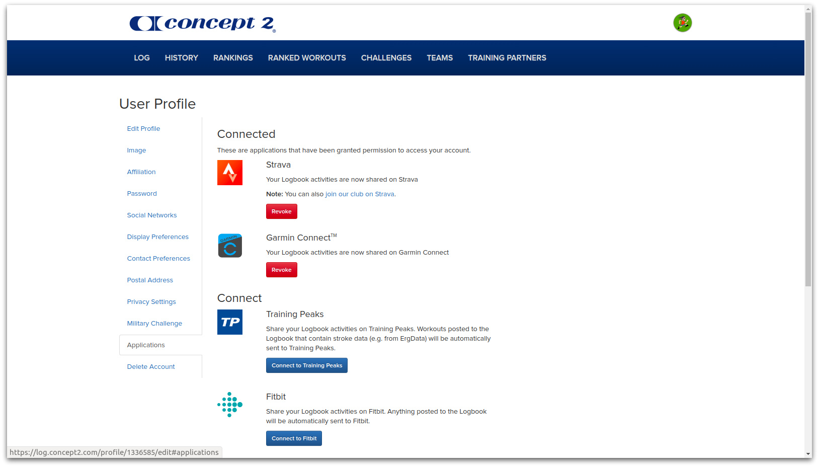 concept2 logbook usb